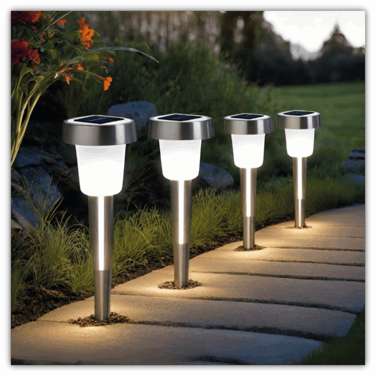 Solar Gartenleuchten 4er-Set