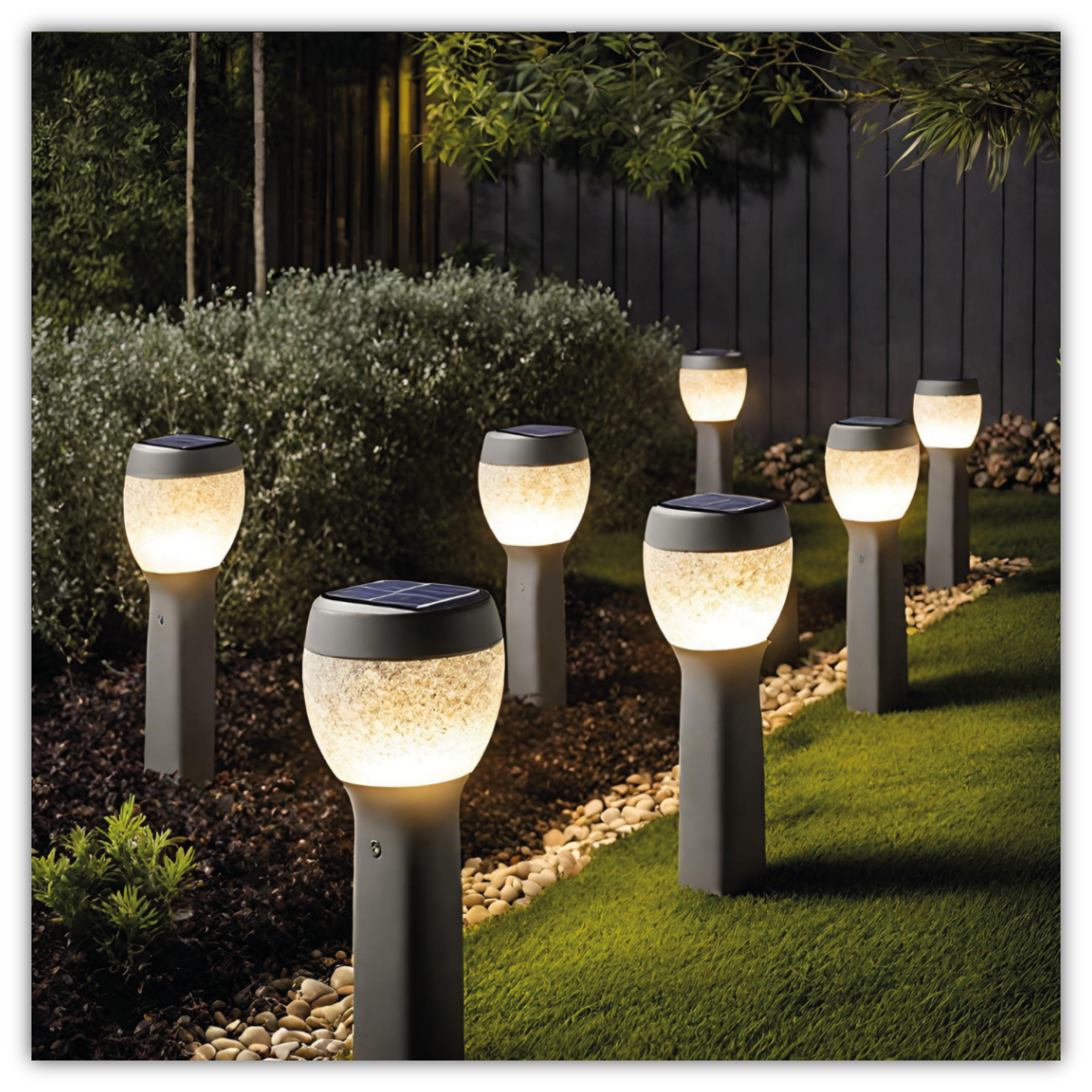 Solar LED Gartenleuchte 4er-Set