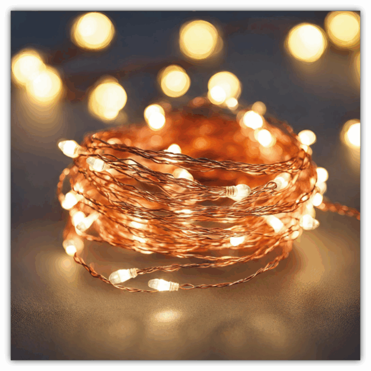 LED Kupferlichterkette 20 Meter