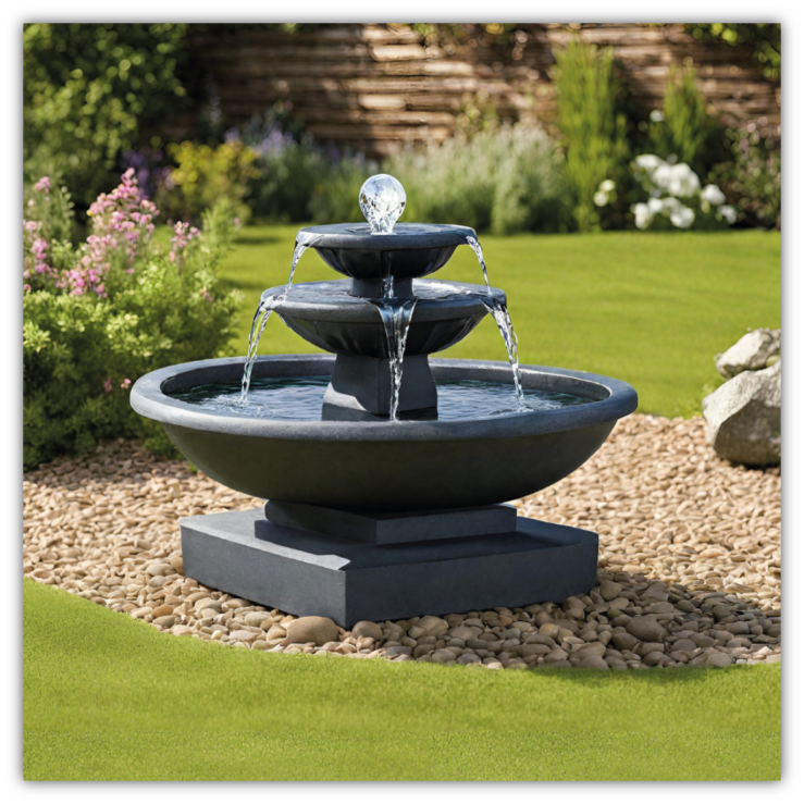 Solarbetriebener Springbrunnen "Greenfield"