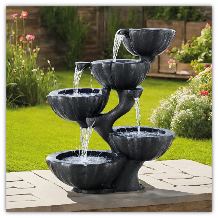 Solarbetriebener Springbrunnen "Maplewood"