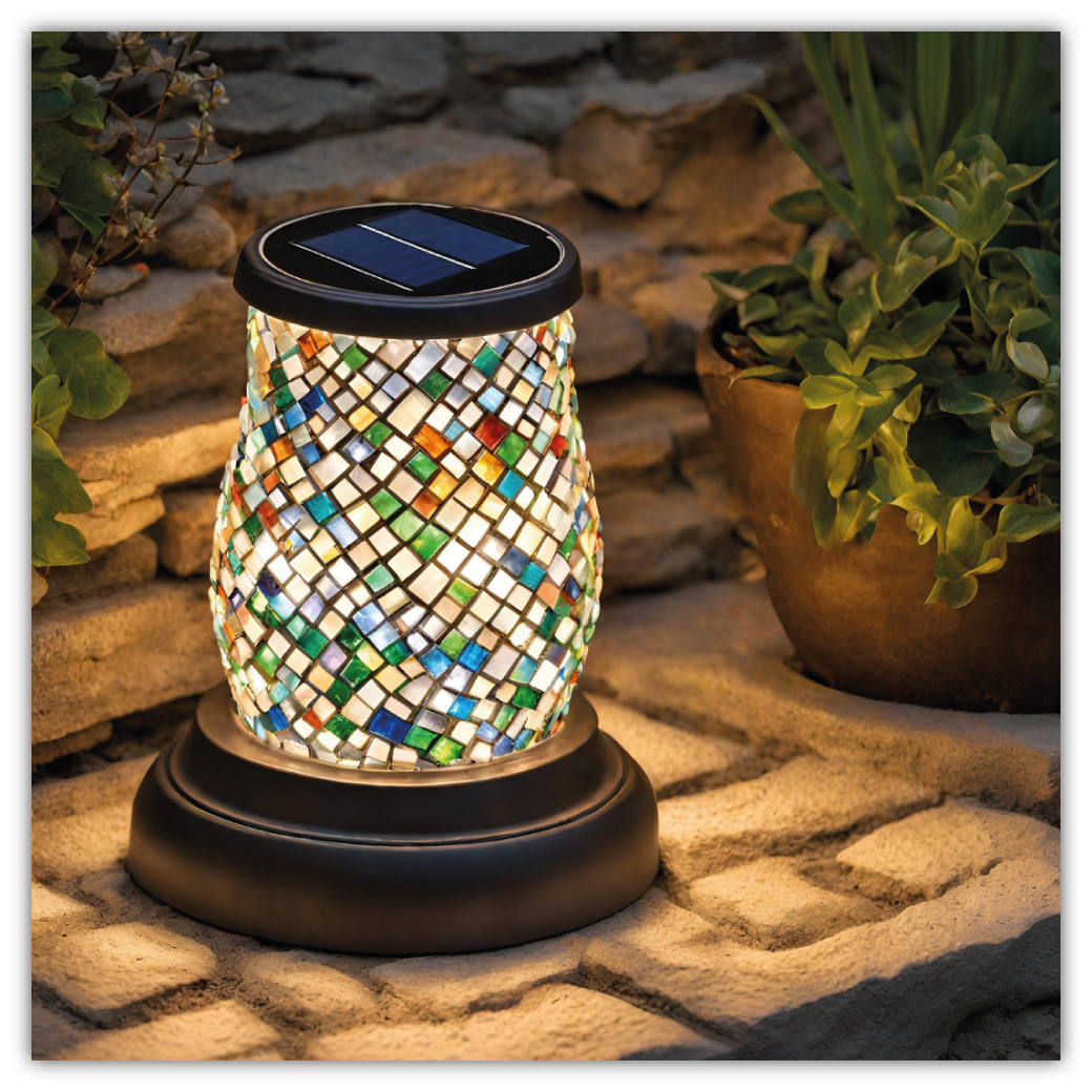 Solar-Leuchten aus Mosaik-Glas