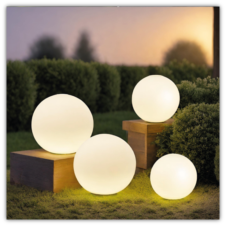 Solarlampe Kugelleuchten-Set „Triplet“