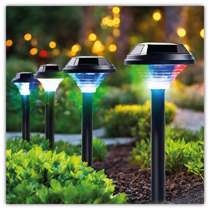 Solarleuchten 4 Farben