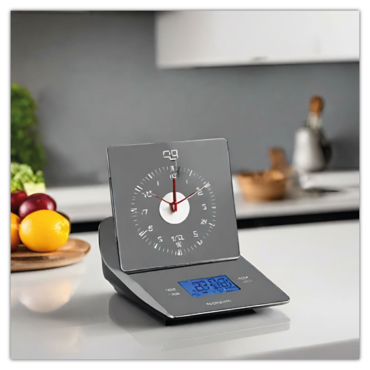Digitale Solarküchenwaage Clock